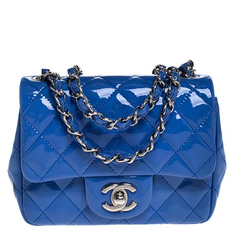 chanel square bag blue|mini flap bag Chanel 2021.